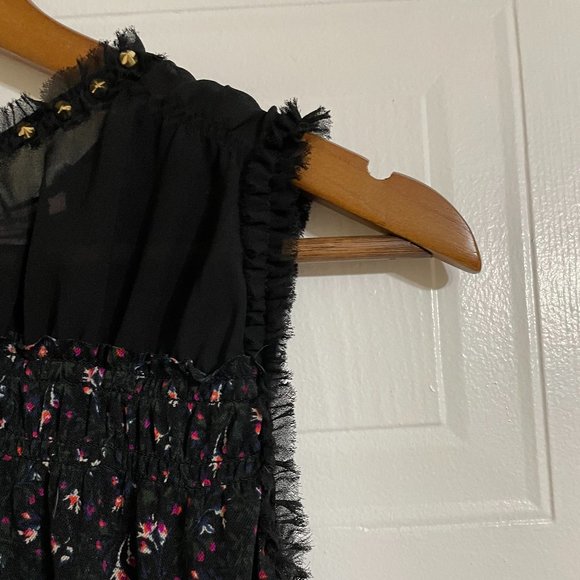 Juicy Couture Black Sheer Floral Blouse - Picture 3 of 7